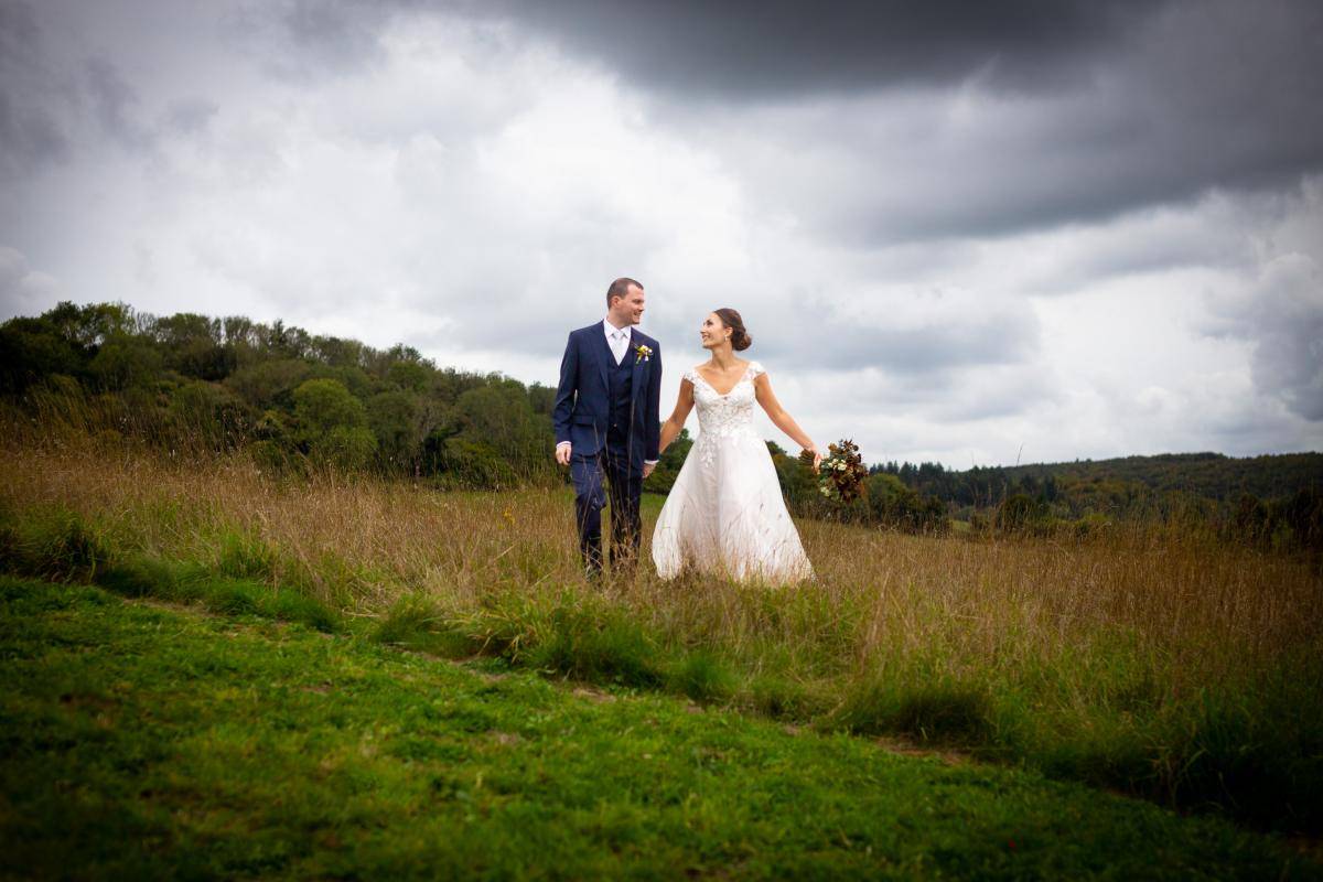 In the fields above Upwaltham Barns